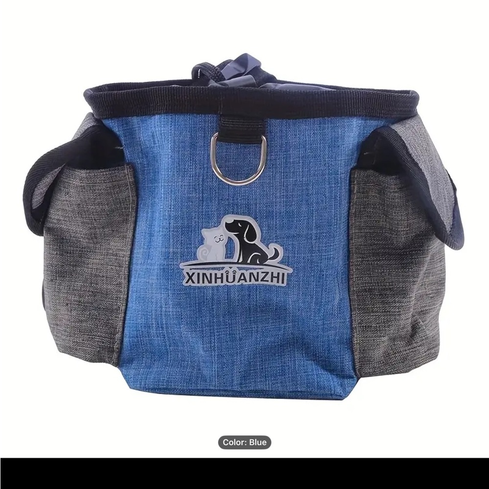 Blue and Gray pet training bag